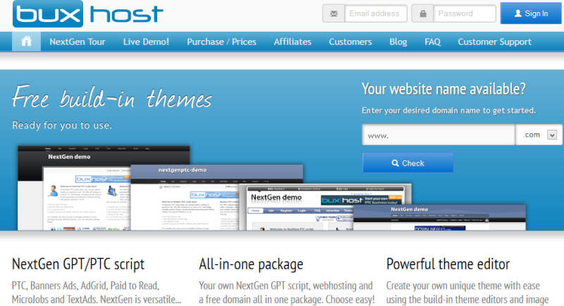 Get Buxhost script nulled
