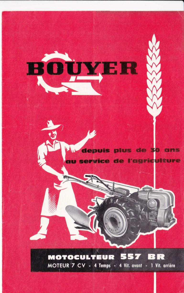 publicité prospectus agriculture  motoculteur 557 BR BOUYER 