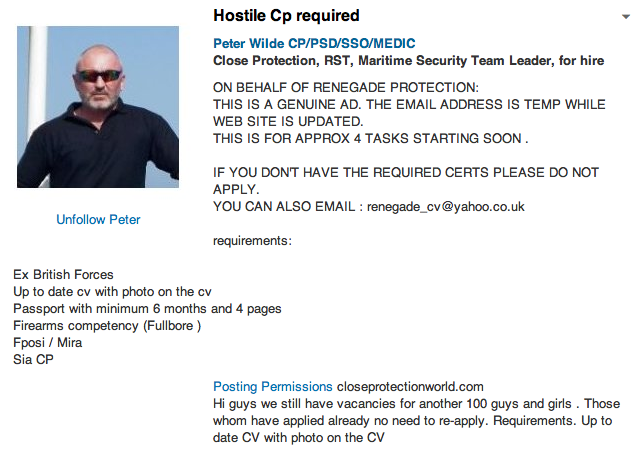 Cv writing service us for close protection